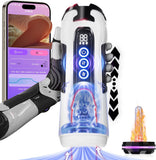 9-modes: sucking, vibrating thrusting, male heated pocket-type vaginal oral sex masturbator