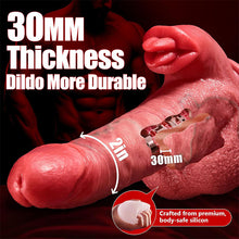 Load image into Gallery viewer, Licking Pro 9.45 In Dual-Tongue Lick Upgrade Dildo Lifelike Thrusting Vibrating Heating Vibrator