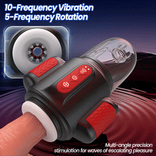 Load image into Gallery viewer, Dual Glans Stimulation10x Vibration Rotation Water Spray  Male Masturbator