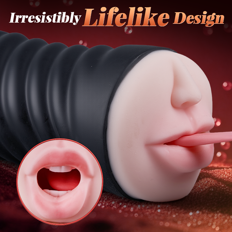 Beta Blowjob Double Hardness Sucking Vibrating Masturbator Male Stroker