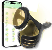 Load image into Gallery viewer, Vibrating Cock Ring with Testicles Vibrator, APP Vibrator Prostate Massager Penis Ring Sex Toy for Men Erotic with 10 Vibration Modes, Medical Silicone Waterproof Sex Toys for Adult Couples Black