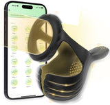 Vibrating Cock Ring with Testicles Vibrator, APP Vibrator Prostate Massager Penis Ring Sex Toy for Men Erotic with 10 Vibration Modes, Medical Silicone Waterproof Sex Toys for Adult Couples Black