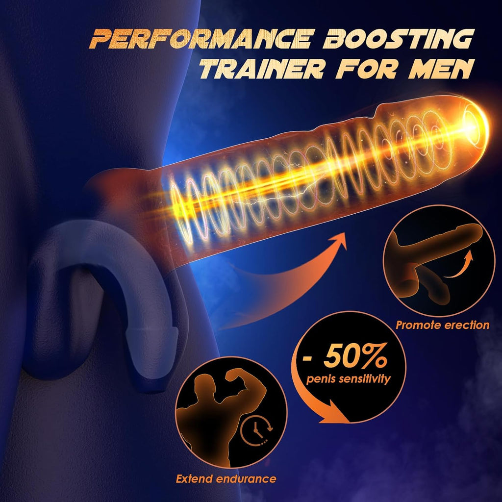 Male Sex Toys for Men Tentacle Shaped Penis Vibrator - Male Masturbator Couples Sex Toy with 10 Vibrating 360° Wrapping for Glans Clit Nipple Stimulation, Handheld Adult Toys for Men Women
