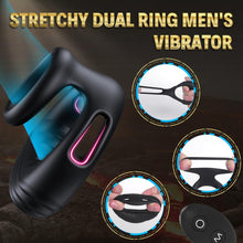 Load image into Gallery viewer, Remote Vibrating Cock Ring Male Sex Toys - Silicone Penis Ring Adult Toys For Men With 10 Intense Vibrations, Stretchy Dual Ring Mens Vibrator for Longer Erections, Male Adult Sex Toys for Men Couples