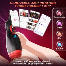 Load image into Gallery viewer, Male Masturbator Mens Sex Toys - Phone Holder Penis Pump Male Sex Toys with 9 Sucking &amp; 9 Vibrating with APP Control, Heating Adult Toys Blowjob Machine, LCD Display Stroker Vibrator Sex Toys for Men