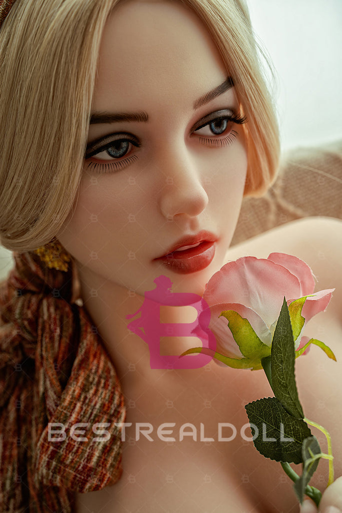 US Stock - Iskra 152cm #319 TPE Sex Doll Natural Skin Blonde Girl TPE Adult Love Doll (Free 2ND Head)