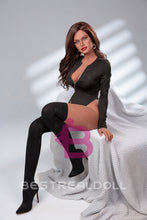 Load image into Gallery viewer, US Stock - YAMIEE Ella 163cm Silicone ROS Head Movable Jaw Sex Doll TPE Body Tanned Skin Oral Sex Adult Love Doll