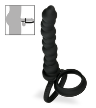 Load image into Gallery viewer, Afternoon double cock ring with butt plug