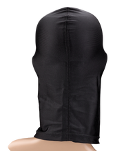 Load image into Gallery viewer, BDSM blackout hood with mouth opening