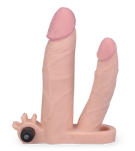 Load image into Gallery viewer, Clitoris-stimulating vibrating double-penis sleeve