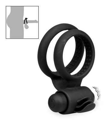 Co-Pilot vibrating double cock ring