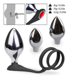 Double cock ring and 3 butt plugs set