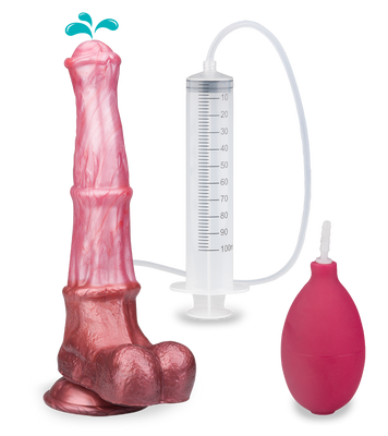 Ejaculating suction-cup horse dildo 8.75 inches