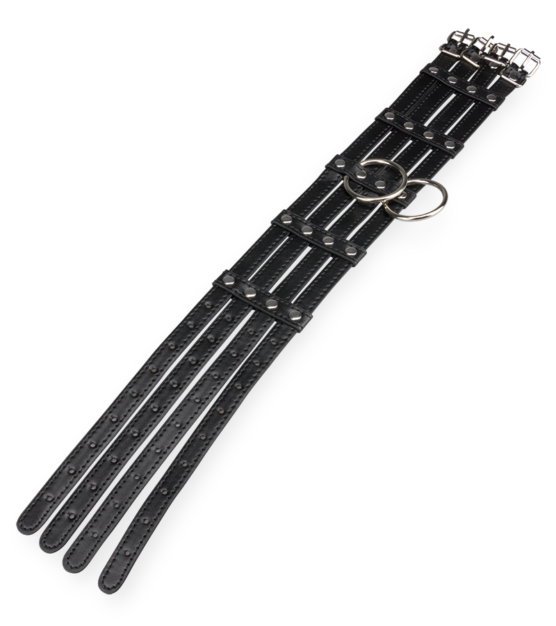 Faux leather collar and leash set