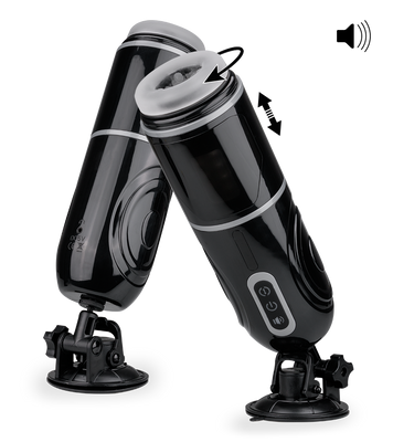 Feline rotating and thrusting masturbator with audio feature