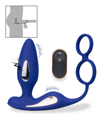 Fever estim vibrating anal plug with cock ring