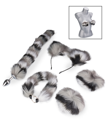 Furry cat costume set