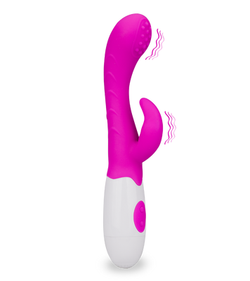 G-spot massaging rabbit vibrator