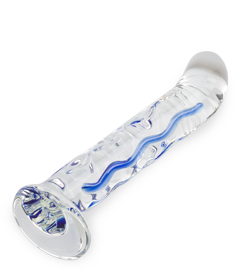 Glow glass dildo
