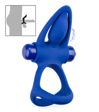 Load image into Gallery viewer, Mata triple silicone cock ring with clit stimulator