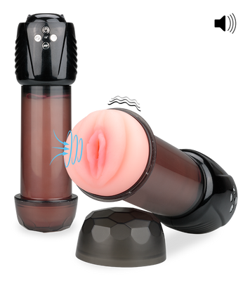 Olivio sucking and vibrating masturbator with audio feature
