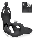 Orgo vibrating and throbbing three-arm masturbator