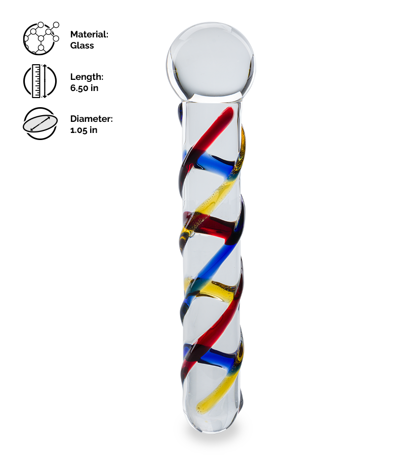 Primary glass dildo
