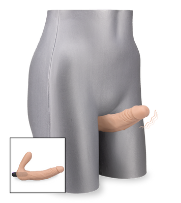 Rechargeable vibrating strap on dildo