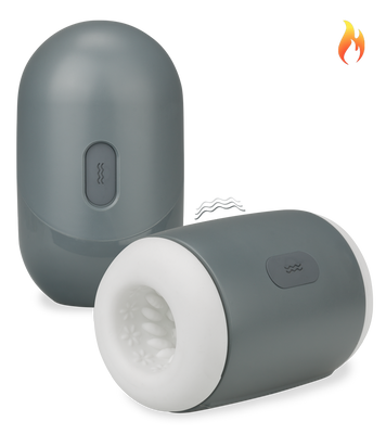 Ronaldo vibrating male masturbator with heated case