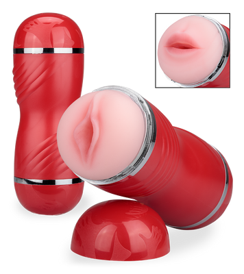 Salome double-entry mouth and vagina masturbator