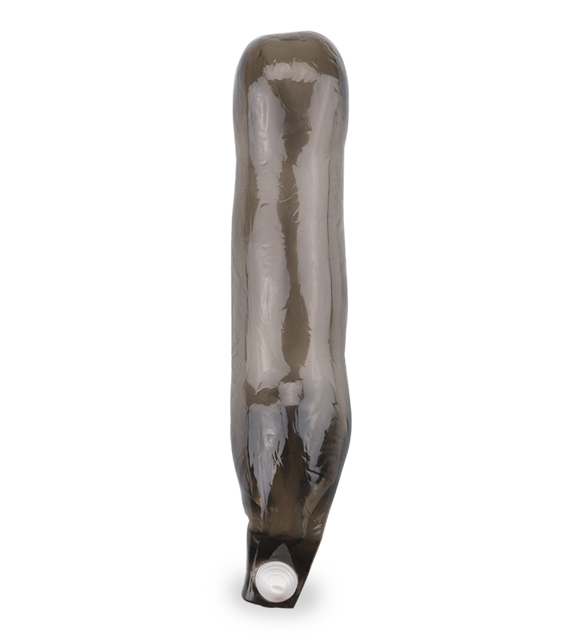 Smooth translucent black vibrating penis sleeve
