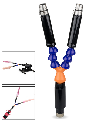 Stick for double-dildo anal and vaginal fucking machine