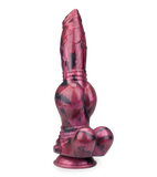Suction-cup silicone dog dildo