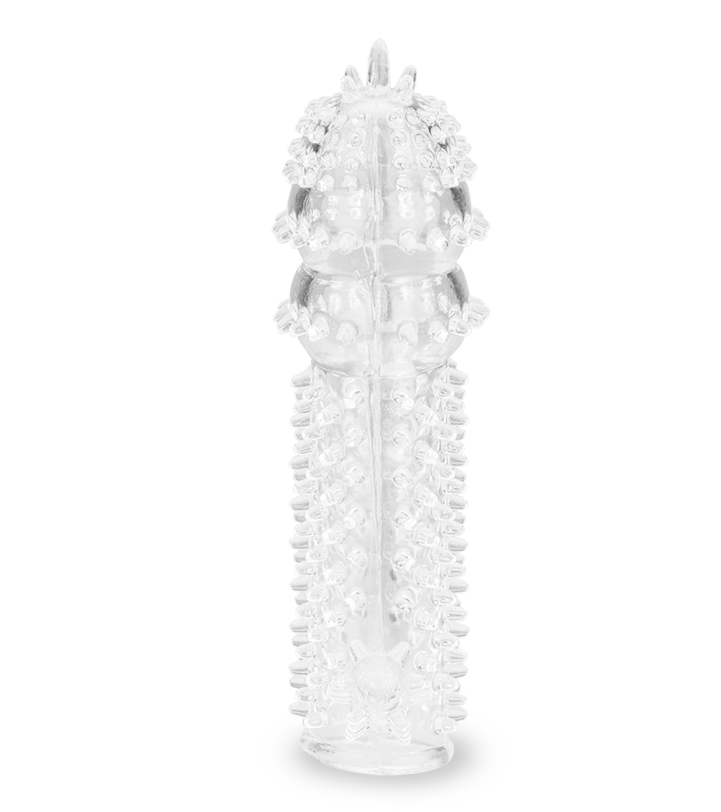 Super-stimulating textured penis sleeve