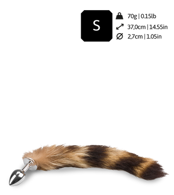 Tabby cat tail butt plug