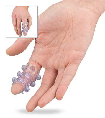 Textured finger vibrator