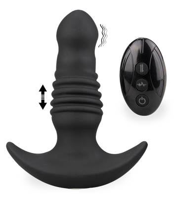 Tokyo vibrating and thrusting butt plug