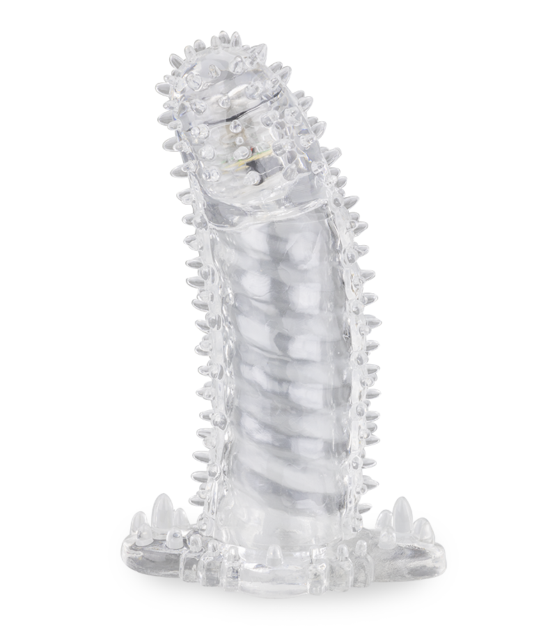 Vibrating textured penis sleeve