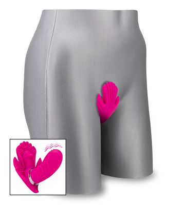 Wireless textured wearable dildo