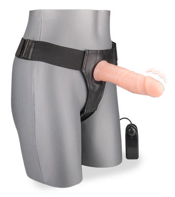 XXL vibrating hollow strap on